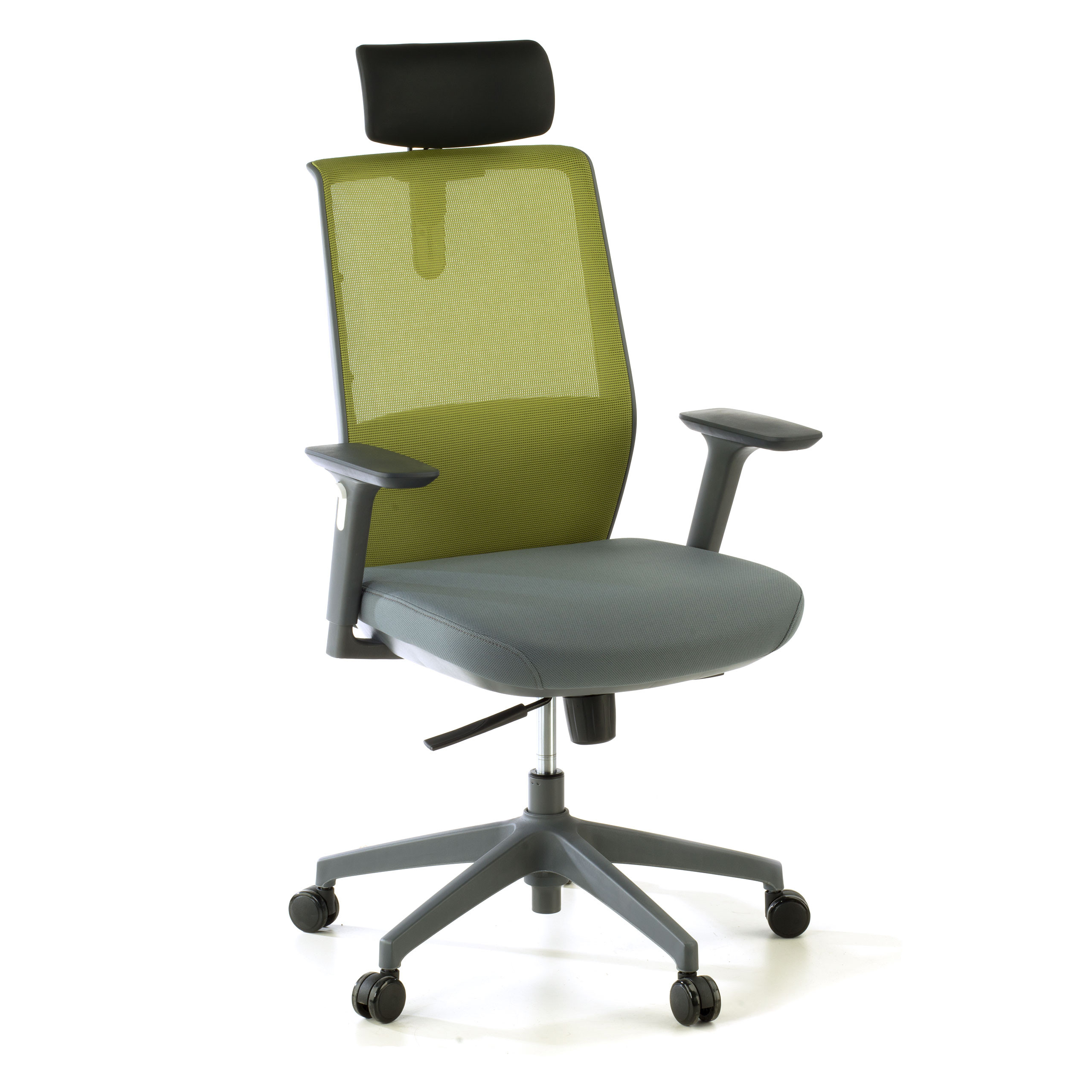 Silla de oficina, silla de oficina ergonómica con soporte lumbar,  reposacabezas 3D y brazos abatibles, sillas de escritorio para oficina en  casa