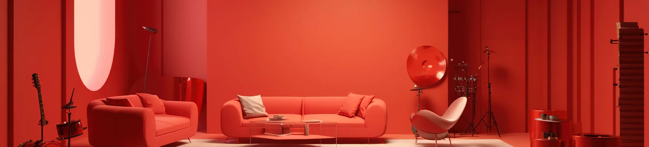 Cómo combinar paredes de color rojo con otros colores